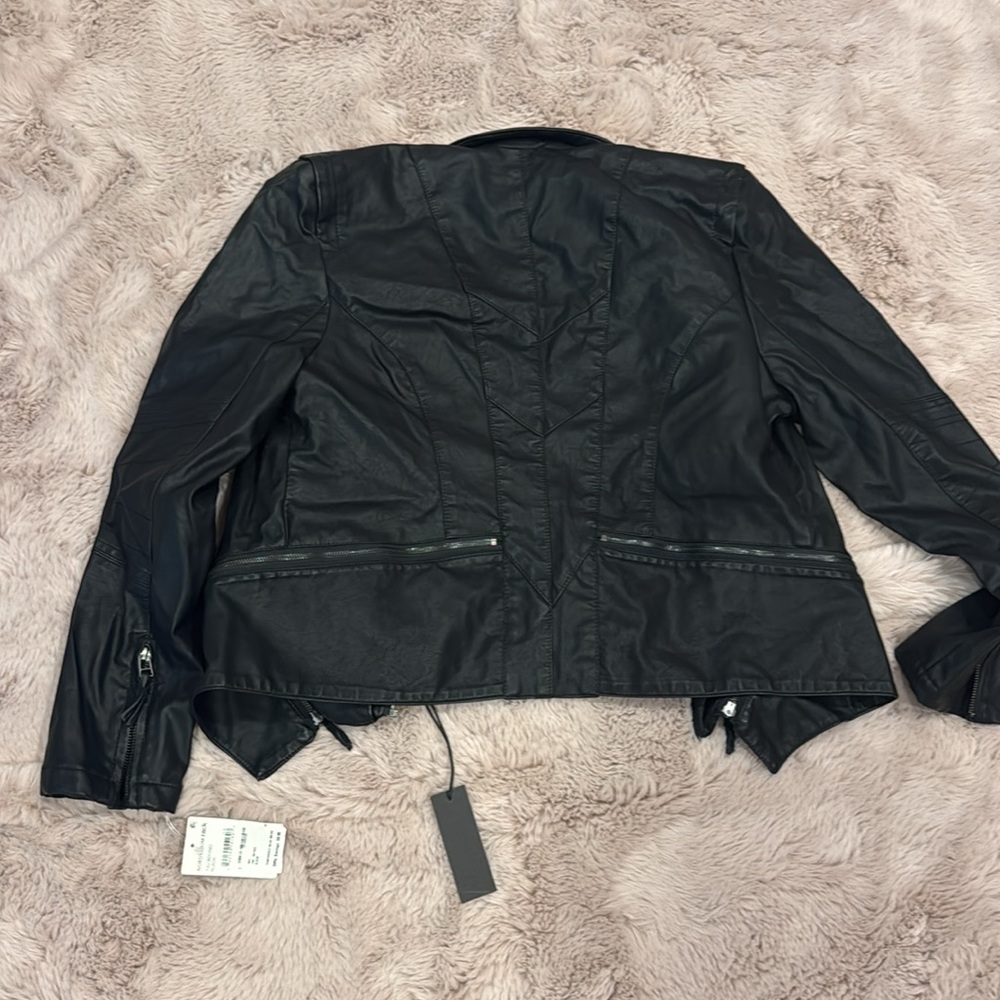 Faux leather moto jacket - Picture 8 of 8
